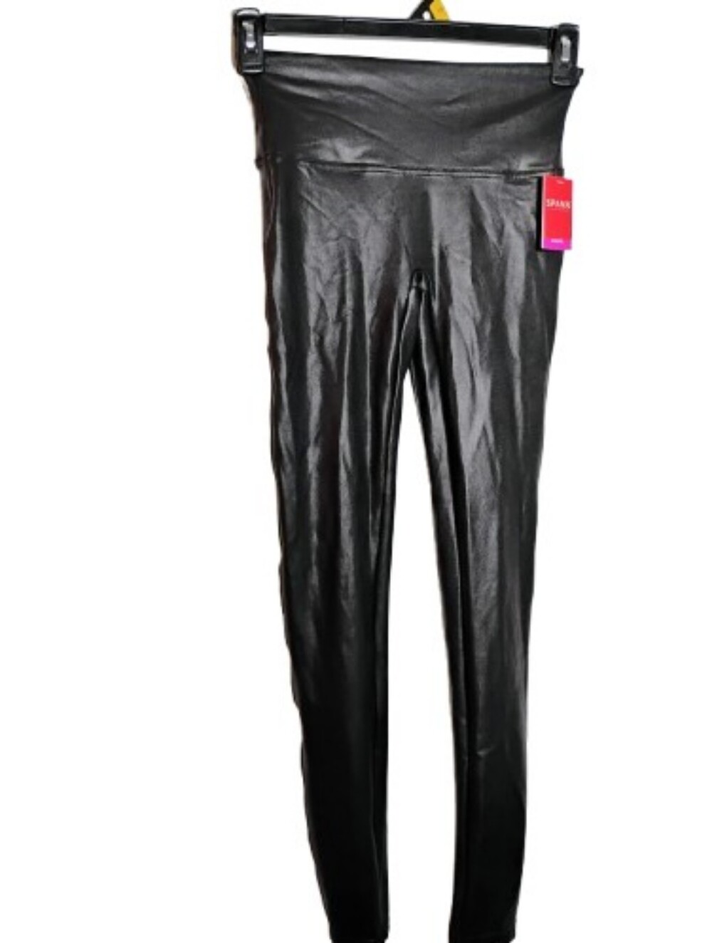 SPANX SHAPE Faux Leather Leggings Women’s M Black Mid Rise NWT